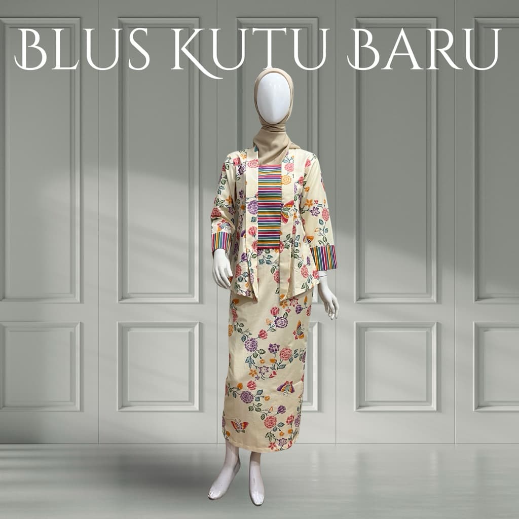 Blus Kutu Baru | Blus Batik Katun | Blus Batik Floral | Blus Batik Kancing | Blus Batik Cantik