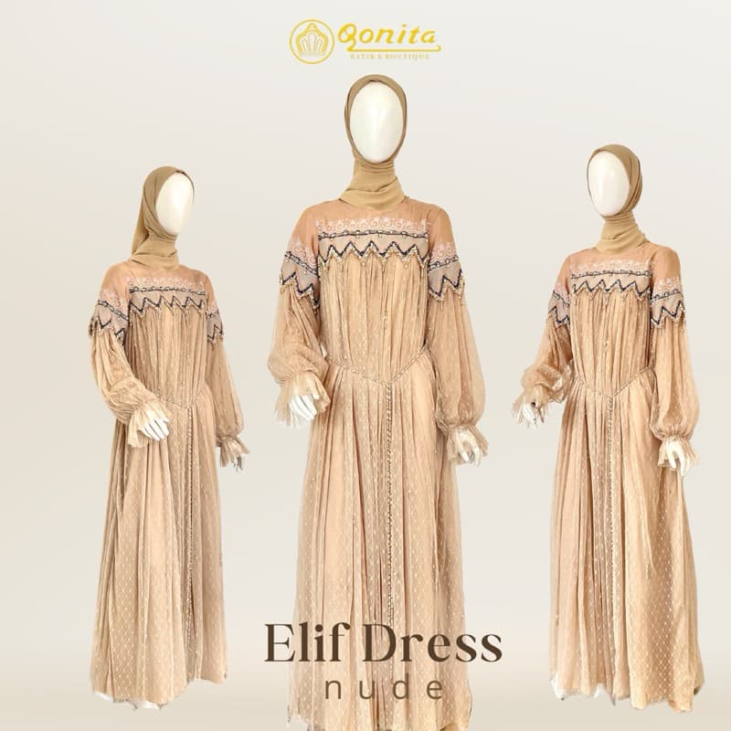 Elif Dress | Dress Exclusive | Dress Elegant | Dress kombinasi batik
