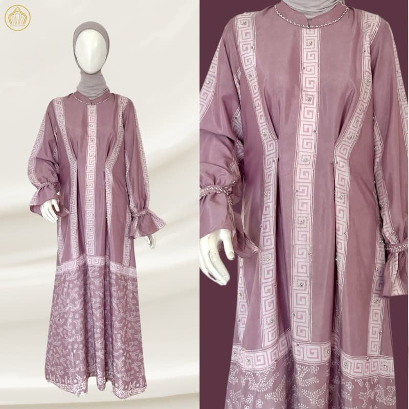 Gaun Ameera | Gaun Batik Soft | Gaun Batik Simple | Gaun Batik Elegant | Gaun Batik Berpayet | Gaun Batik Cantik 2