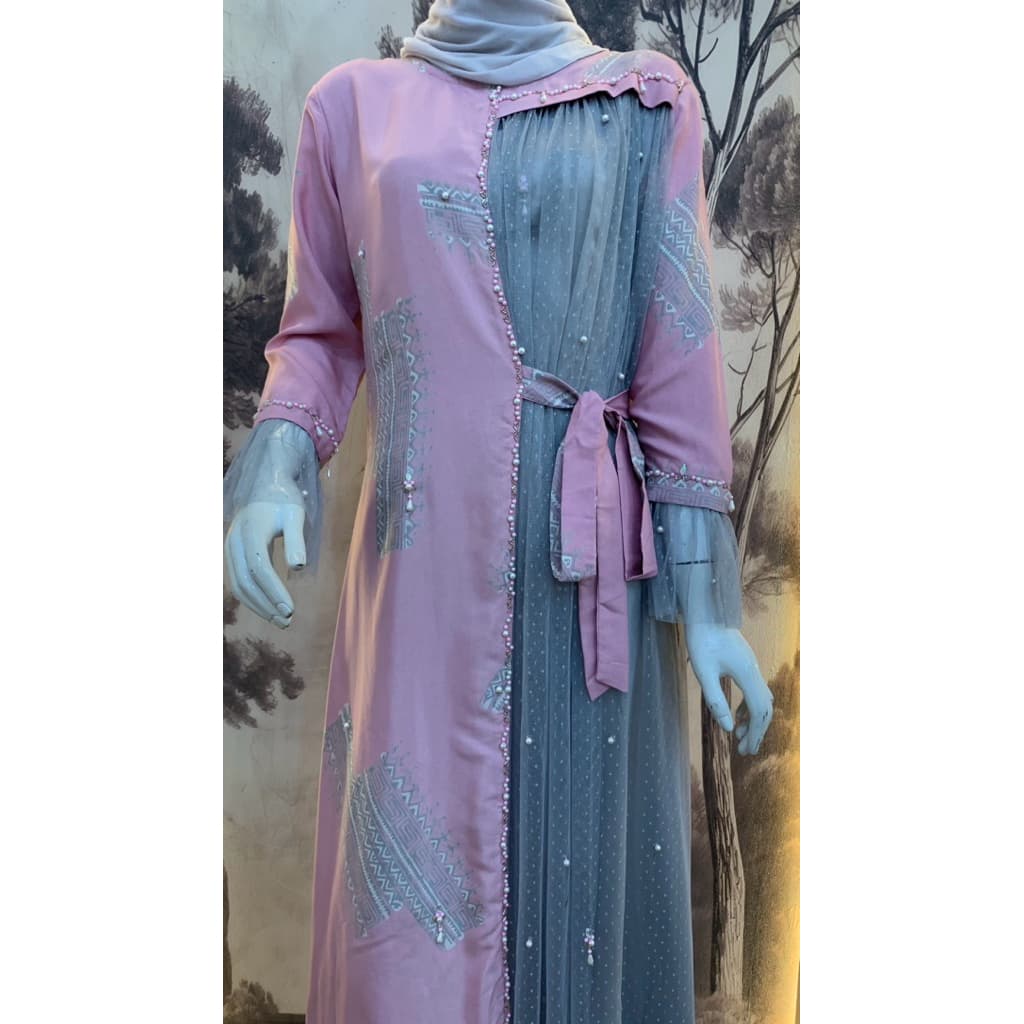 Gaun Arina | Gaun Batik Soft | Gaun Batik Simple | Gaun Batik Payet | Gaun Batik Elegant 3