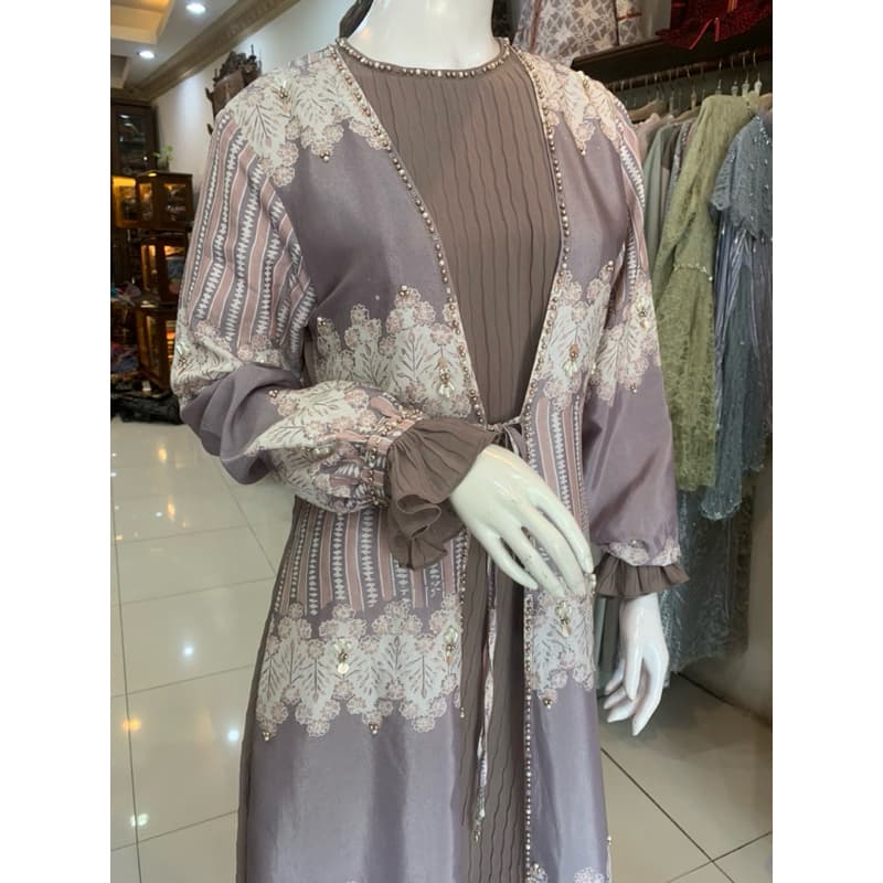 Gaun Ayra Plisket | Gaun Batik Payet | Gaun Batik Elegant | Gaun Pesta 3