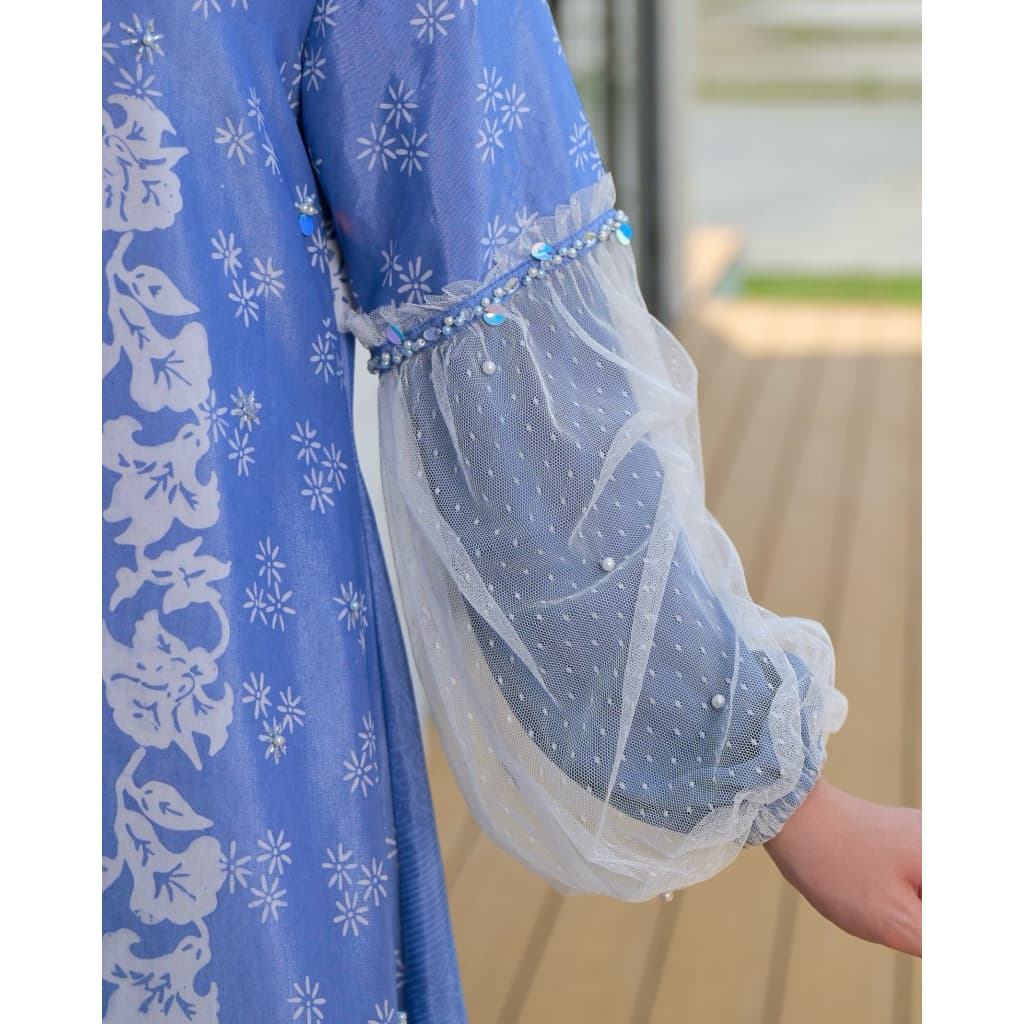 Gaun Belvia | Gaun Batik Premium | Gaun Batik Soft | Gaun Simple Elegant | Gaun Batik Berpayet 4