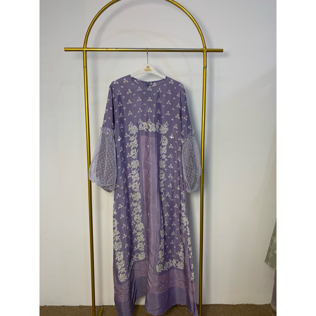 Gaun Belvia | Gaun Batik Premium | Gaun Batik Soft | Gaun Simple Elegant | Gaun Batik Berpayet 5