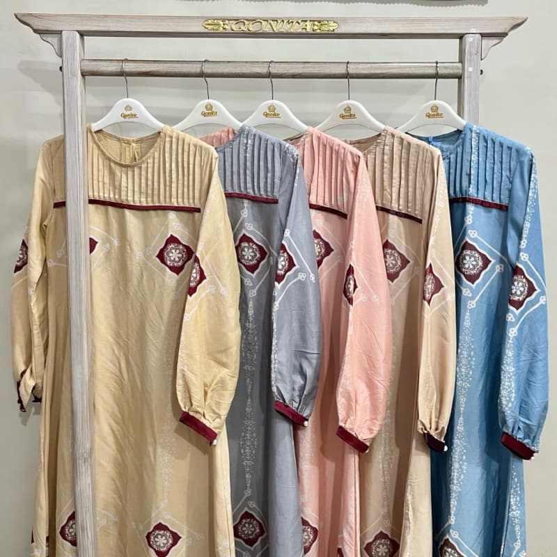 Gaun Bresilia | Gaun batik non payet | Gaun simple | Gaun Batik 2