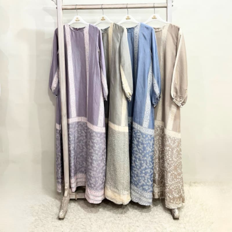 Gaun Briana | Gaun batik | Gaun batik non payet | Gaun simple