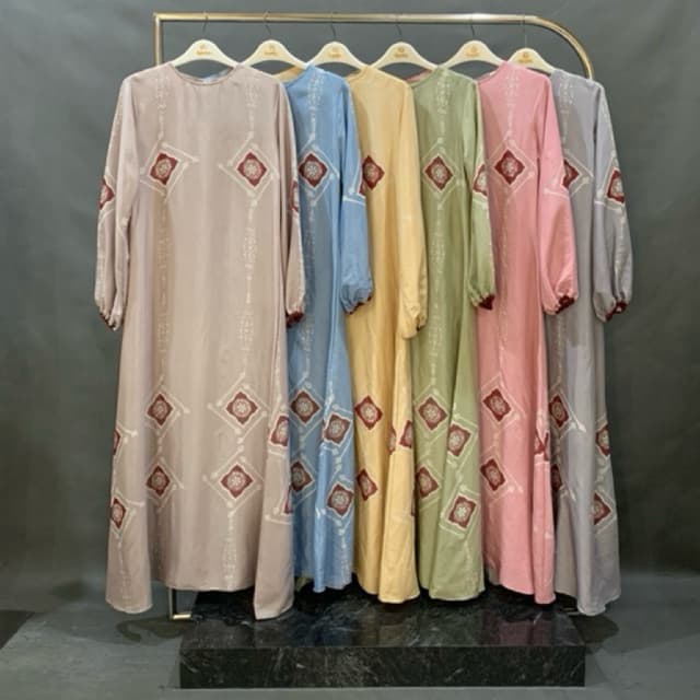 Gaun Brinia | Gaun Batik Daily | Gaun Simple | Gaun Batik Cantik | Gaun Daily 4