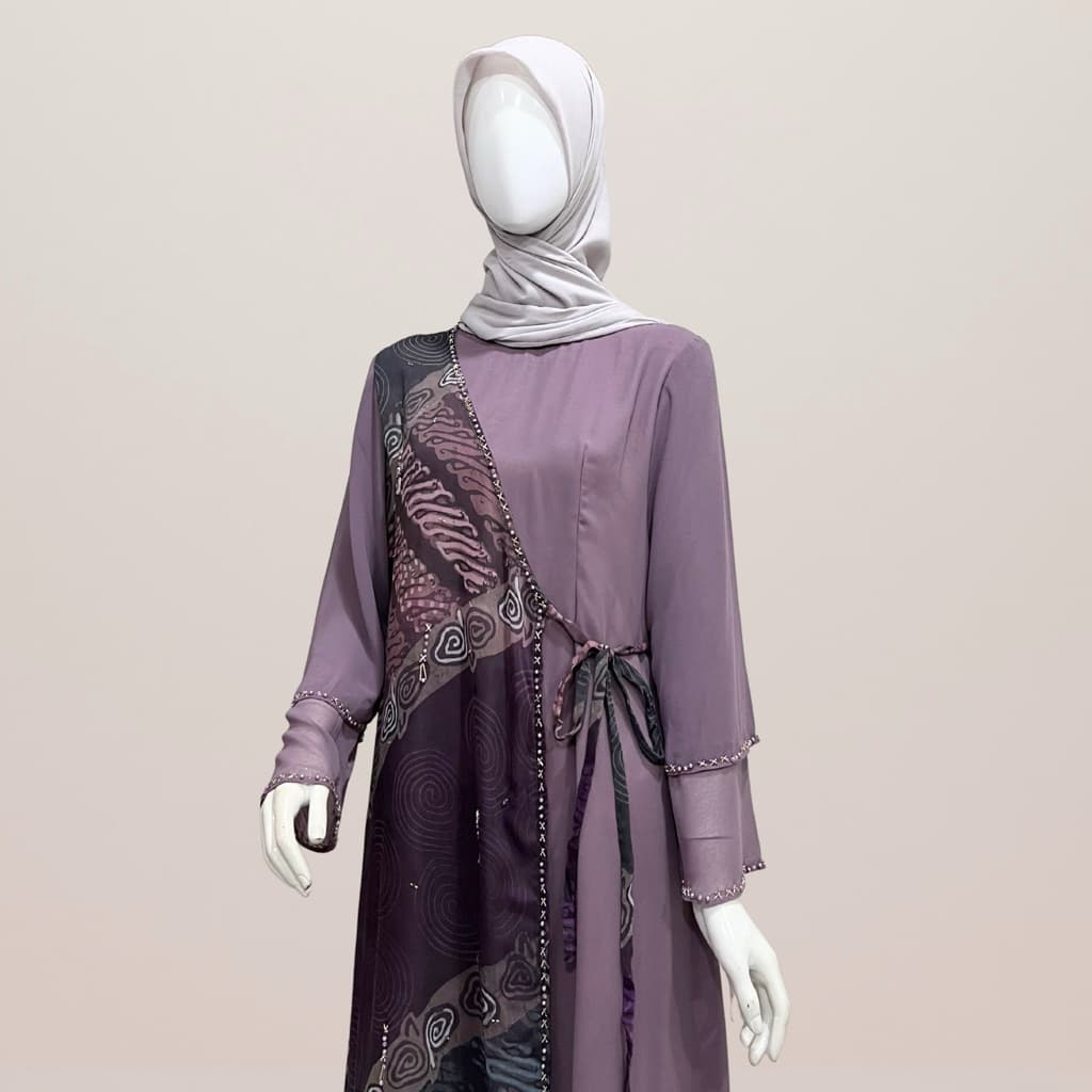 Gaun Kalista Sifon | Gaun Batik Soft | Gaun Batik Sifon | Gaun Batik Berpayet | Gaun Batik Cantik 6