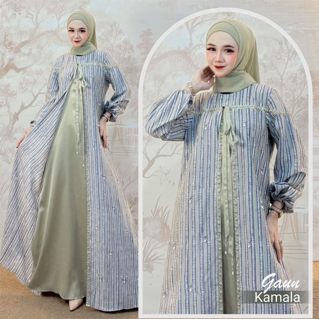 Gaun Kamala | Gaun Batik Soft | Gaun Batik Berpayet | Gaun Batik Cantik