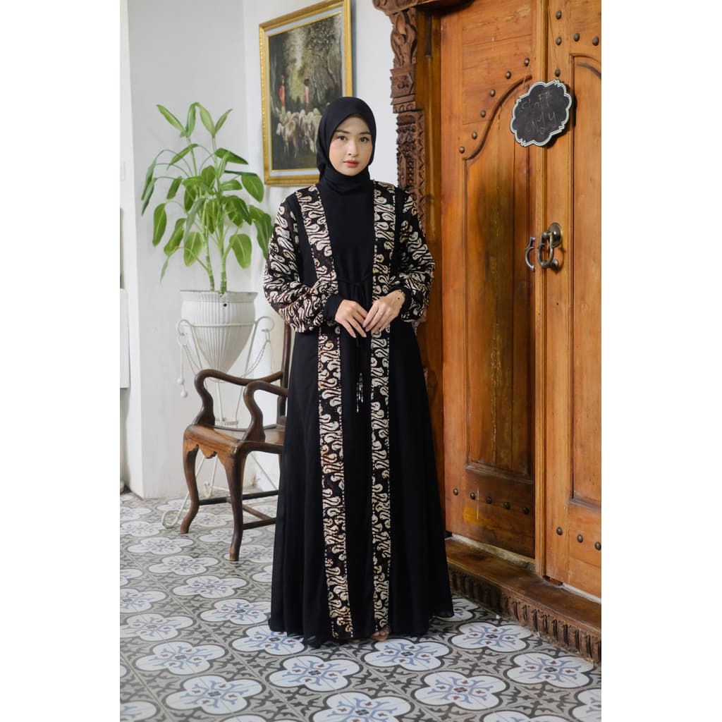 Gaun Karleta Sogan | Gaun Batik Klasik | Gaun Batik Sogan | Gaun Batik Elegant | Gaun Batik Simple | Gaun Batik Cantik