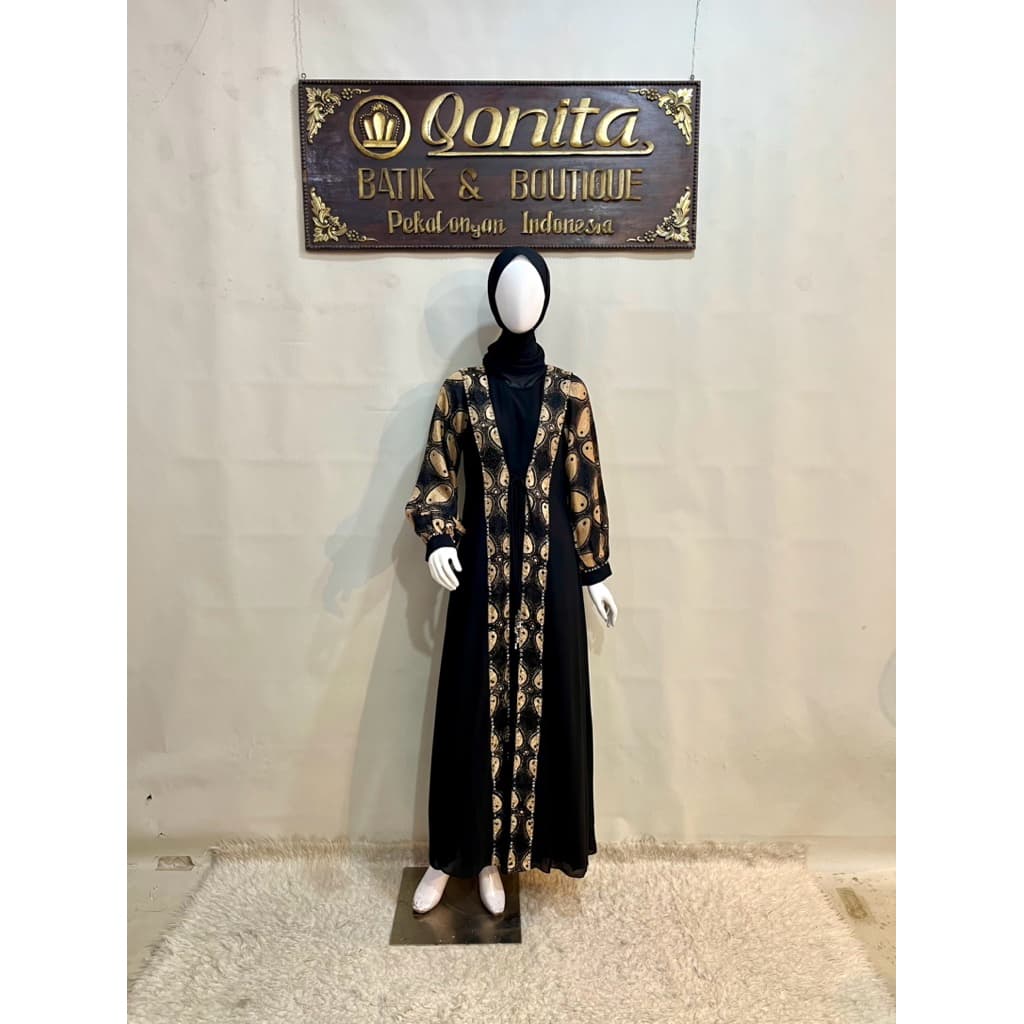 Gaun Karleta Sogan | Gaun Batik Klasik | Gaun Batik Sogan | Gaun Batik Elegant | Gaun Batik Simple | Gaun Batik Cantik 3