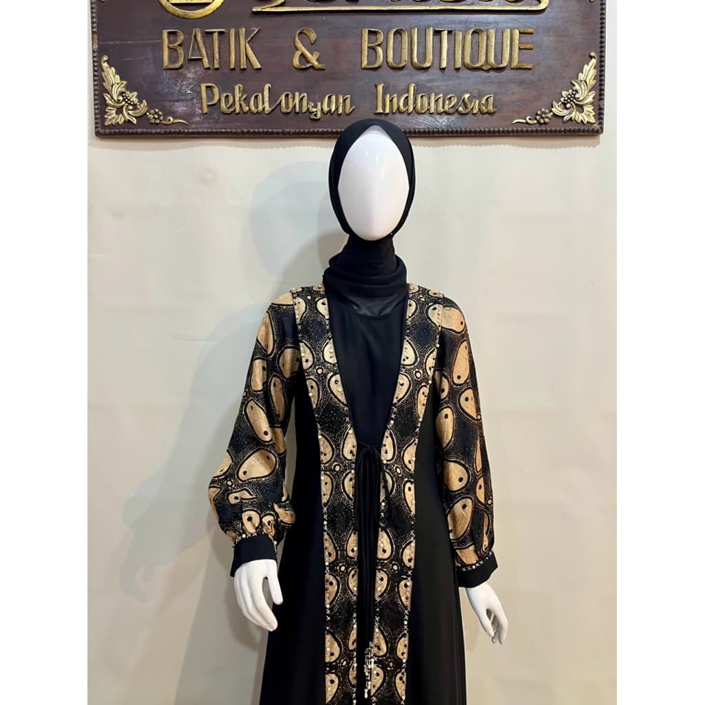 Gaun Karleta Sogan | Gaun Batik Klasik | Gaun Batik Sogan | Gaun Batik Elegant | Gaun Batik Simple | Gaun Batik Cantik 4