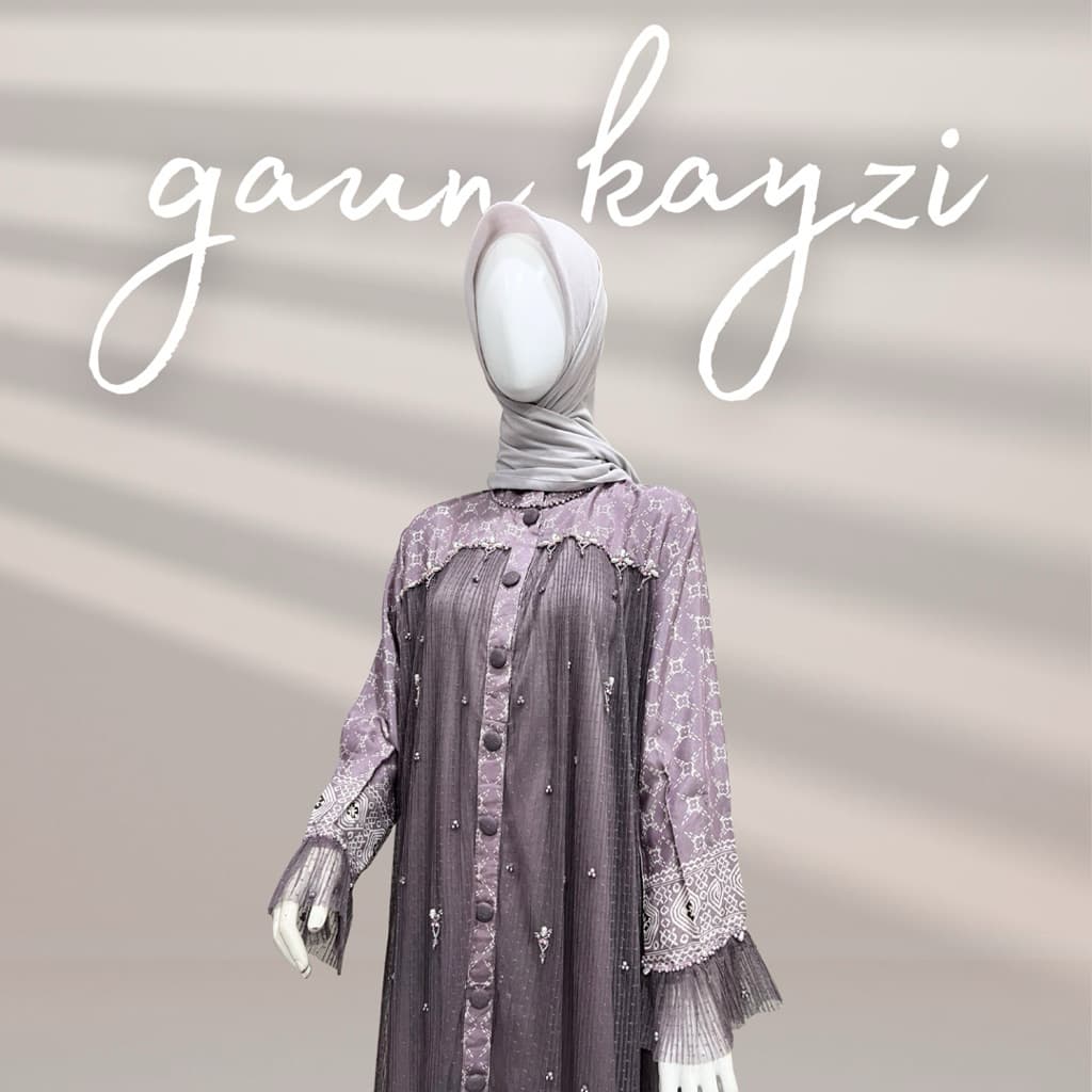 Gaun Kayzi | Gaun Batik Soft | Gaun Batik Cantik | Gaun Batik Simple | Gaun Batik Busui | Gaun Batik Berpayet 3