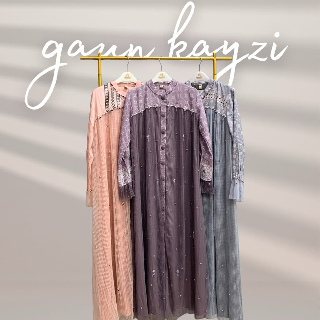 Gaun Kayzi | Gaun Batik Soft | Gaun Batik Cantik | Gaun Batik Simple | Gaun Batik Busui | Gaun Batik Berpayet 4
