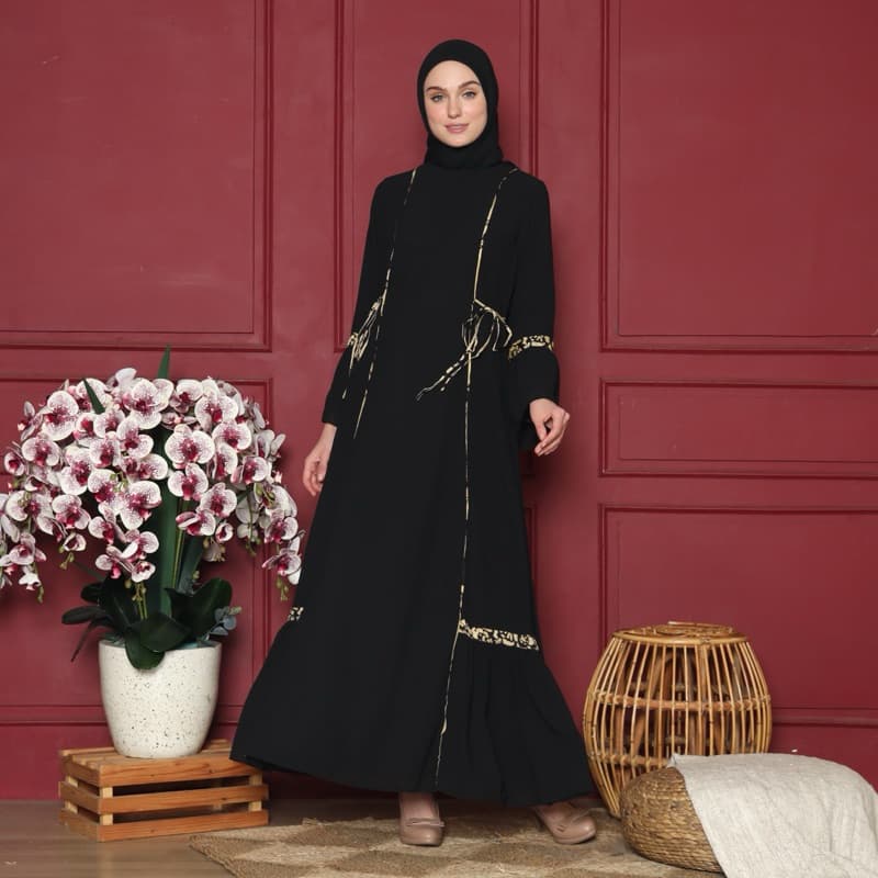 Gaun Luzera Sogan | Gaun Batik Sogan | Gaun Batik Klasik | Gaun Batik Elegant | Gaun Batik Simple | Gaun Daily