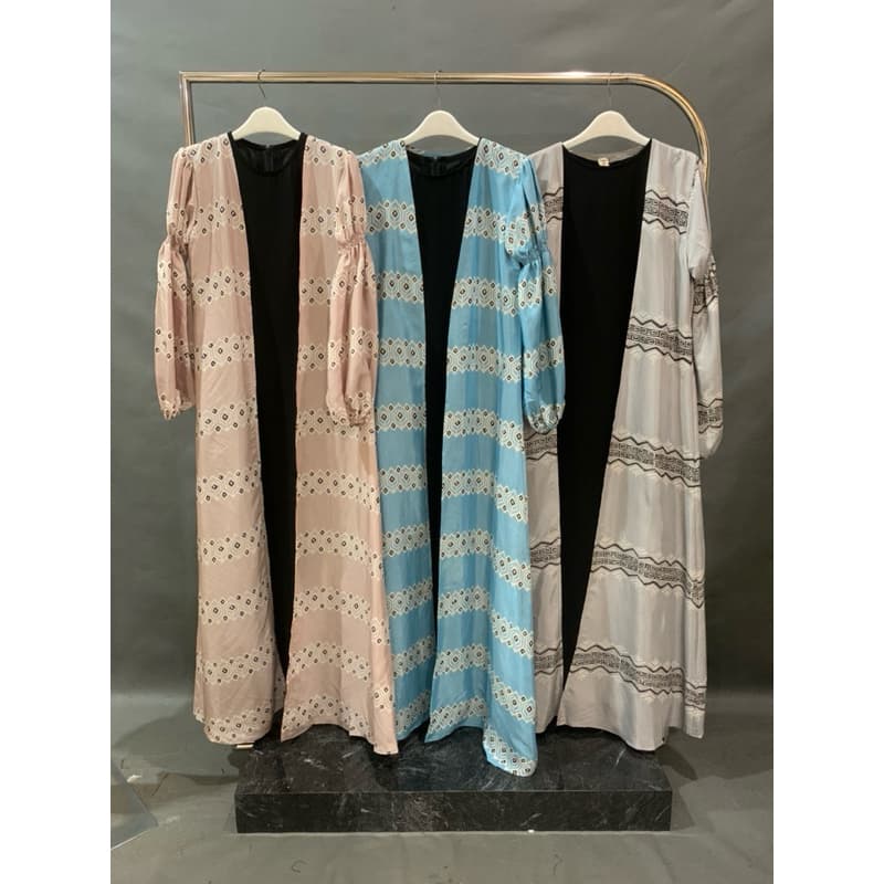 Gaun Outer Adhella | Gaun Inner Outer Terpisah | Gaun Outer Simple | Gaun Batik Casual | Gaun Batik Soft 5