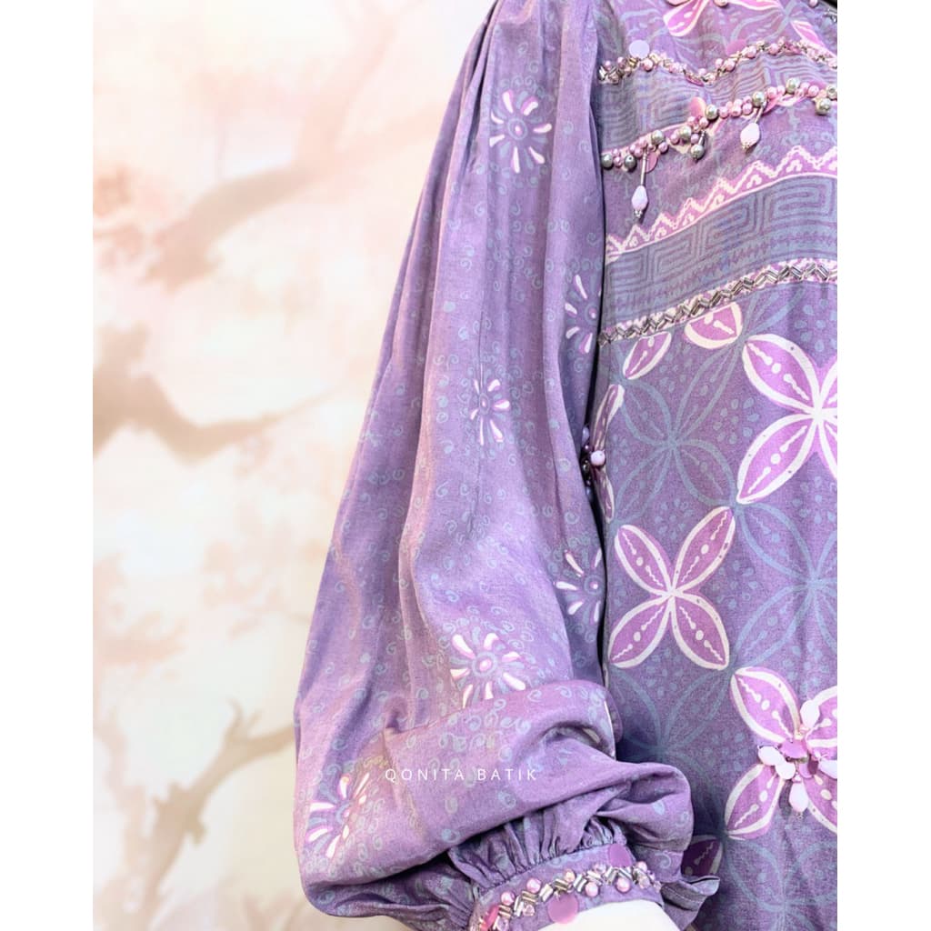 Gaun Outer Ganiya | Gaun Batik Berpayet | Gaun Batik Pesta | Gaun Elegant 3