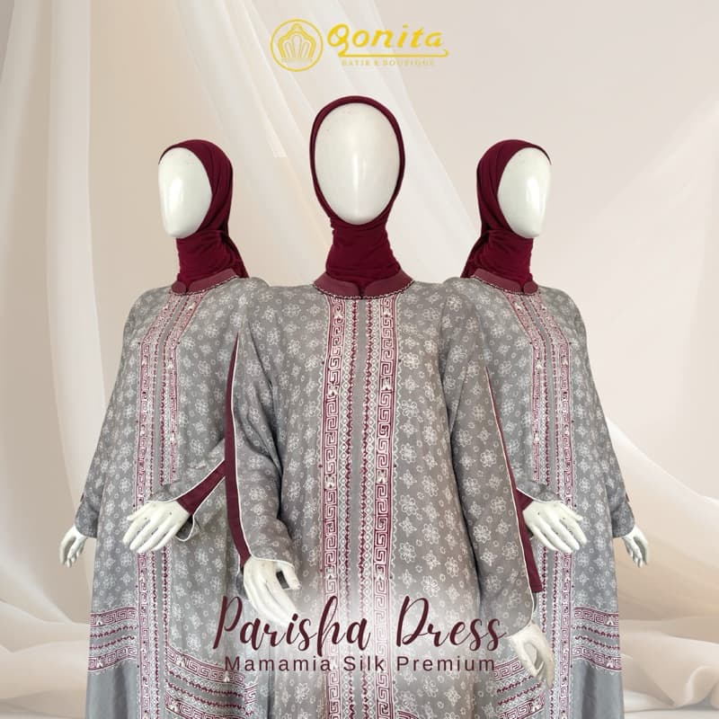 Gaun Parisha | Gaun Batik Premium | Gaun Berpayet | Gaun Elegant 6