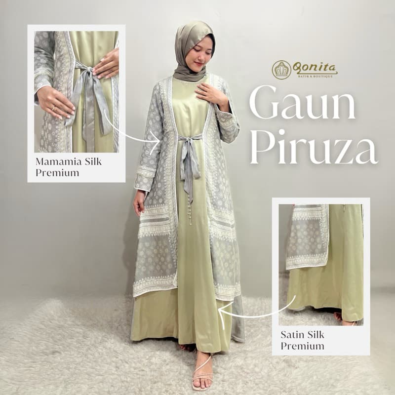 Gaun Piruza | Dress Batik | Dress Berpayet | Dress Elegant | Dress Pesta