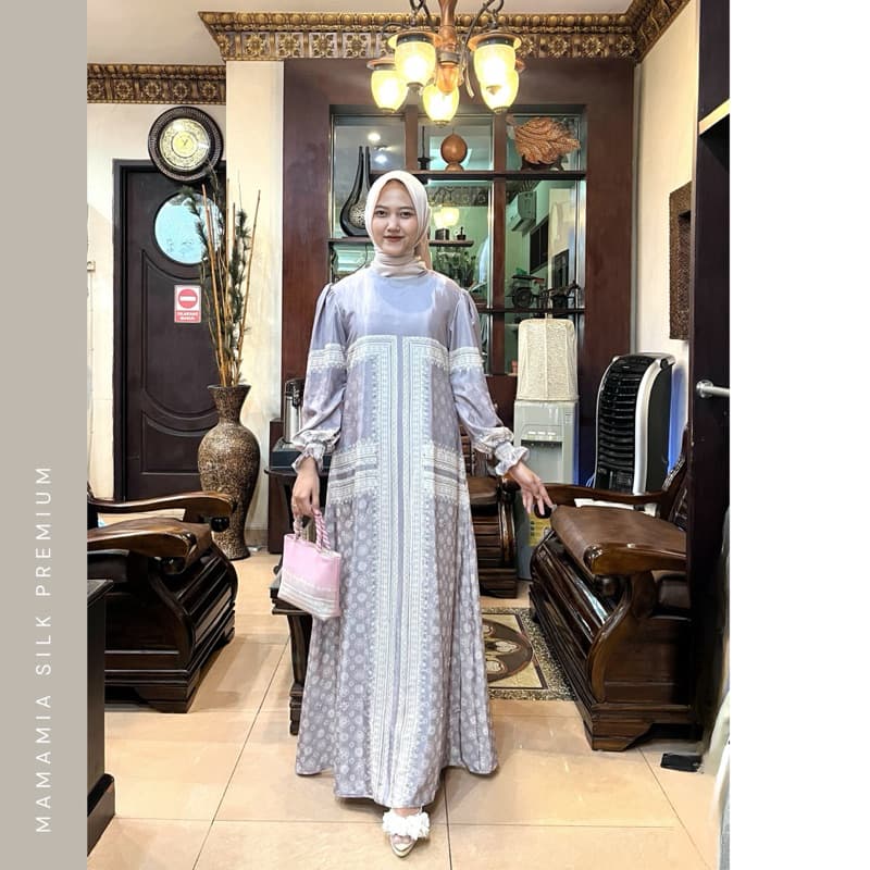 Gaun Shayna | Gaun Batik Premium | Gaun Simple Elegant | Gaun Batik Pesta | Gaun Batik Berpayet l 3