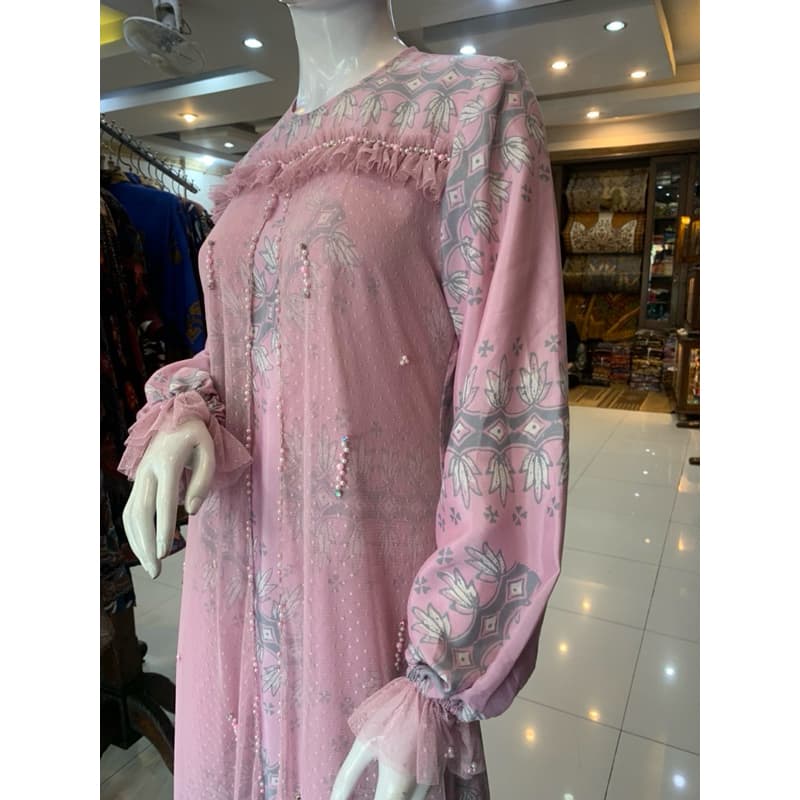 Gaun Vinella | Gaun Batik Soft | Gaun Batik Simple | Gaun Batik Elegant | Gaun Batik Berpayet | Gaun Batik Pesat 3