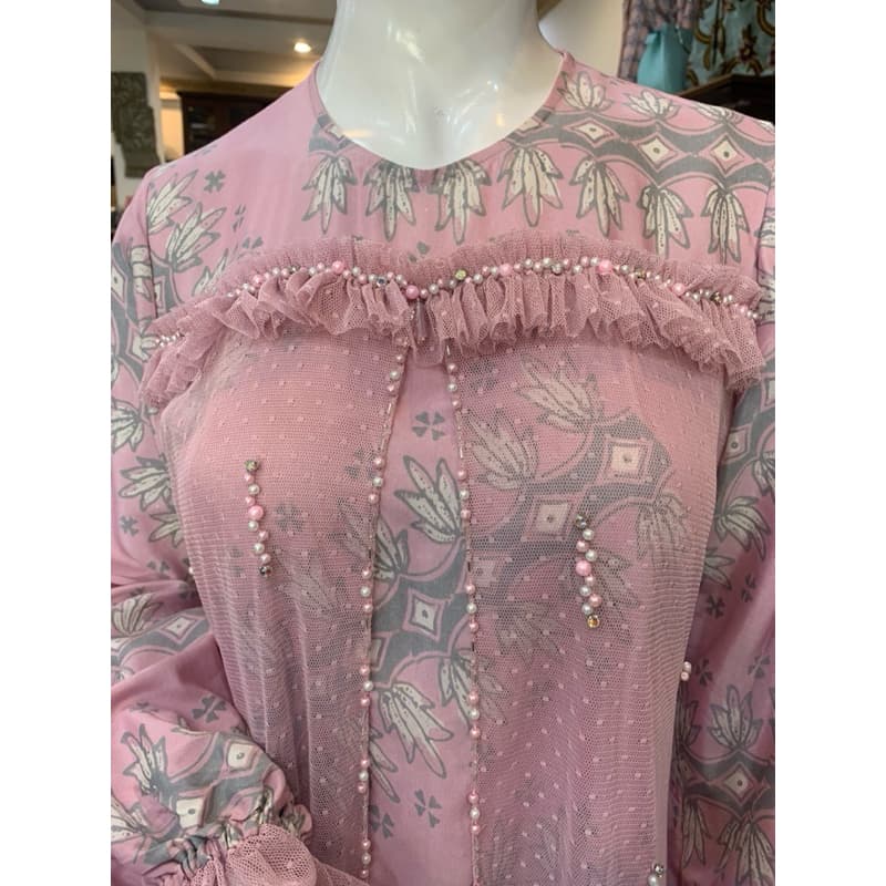 Gaun Vinella | Gaun Batik Soft | Gaun Batik Simple | Gaun Batik Elegant | Gaun Batik Berpayet | Gaun Batik Pesat 4