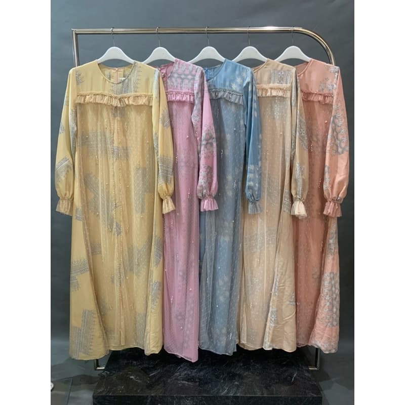 Gaun Vinella | Gaun Batik Soft | Gaun Batik Simple | Gaun Batik Elegant | Gaun Batik Berpayet | Gaun Batik Pesat 6