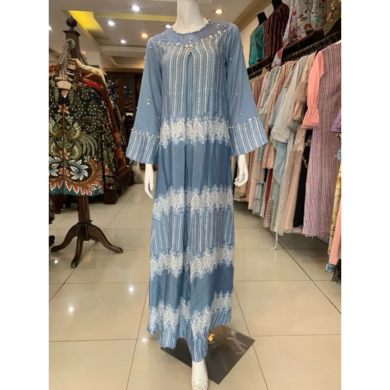 Gaun Zalina | Gaun Batik Berpayet | Gaun Batik Pesta | Gaun Batik Simple | Gaun Batik Elegant | Gaun Batik Soft 2
