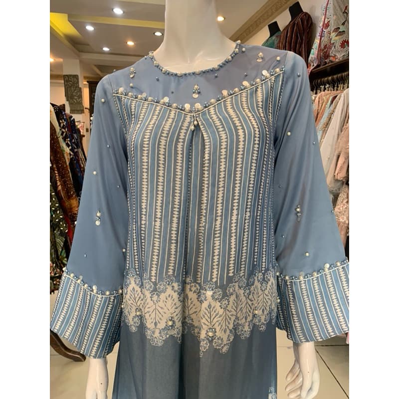 Gaun Zalina | Gaun Batik Berpayet | Gaun Batik Pesta | Gaun Batik Simple | Gaun Batik Elegant | Gaun Batik Soft 3