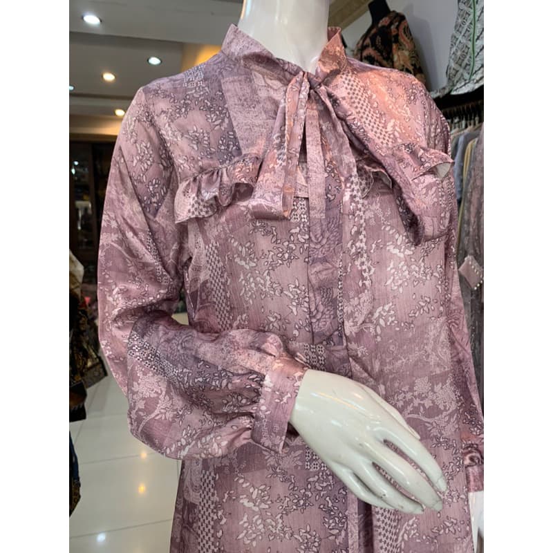 Ld. New Silk Premium Sena Motif ll by Qoni Official | Dress Daily Look | Gaun simpel dan elegan 3