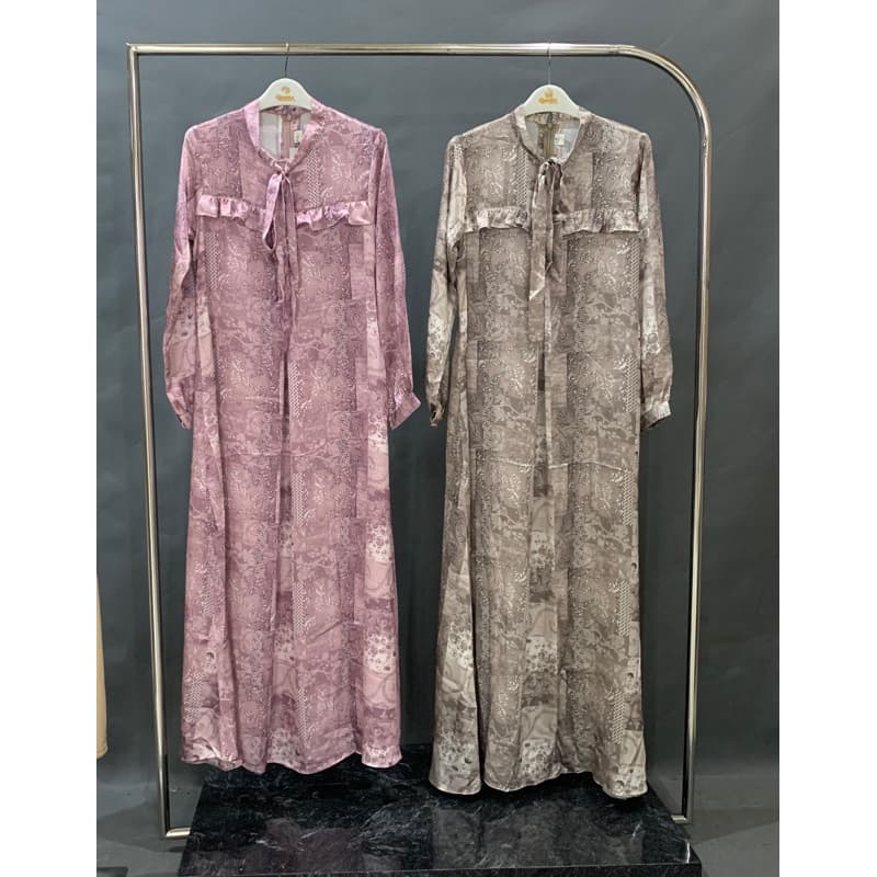 Ld. New Silk Premium Sena Motif ll by Qoni Official | Dress Daily Look | Gaun simpel dan elegan 6