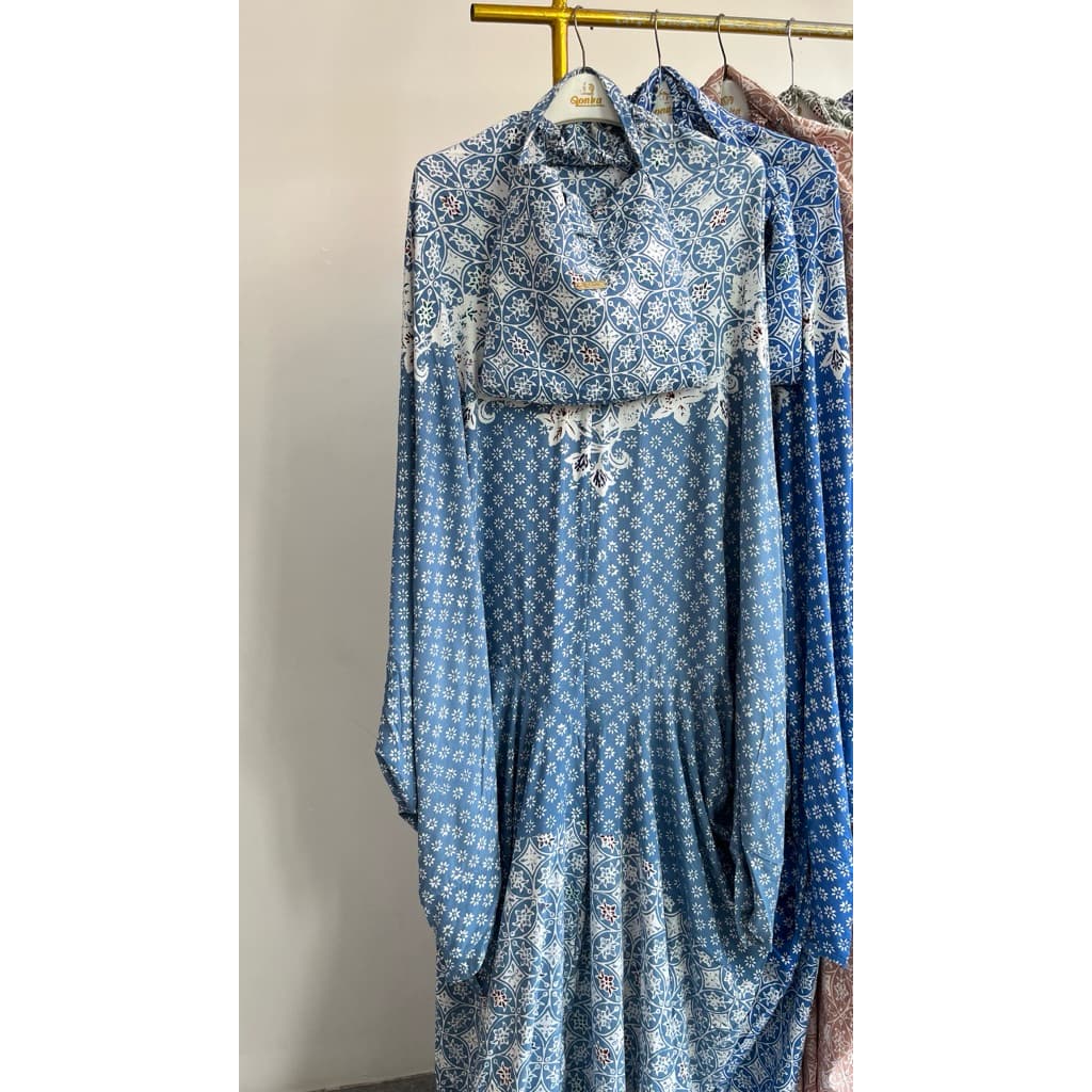 Mukena Qonita | Mukena Batik Rayon Santung | Adem dan Ringan | Free Pouch Cantik | Ukuran Jumbo | BAHAN RAYON SANTUNG ADEM 8