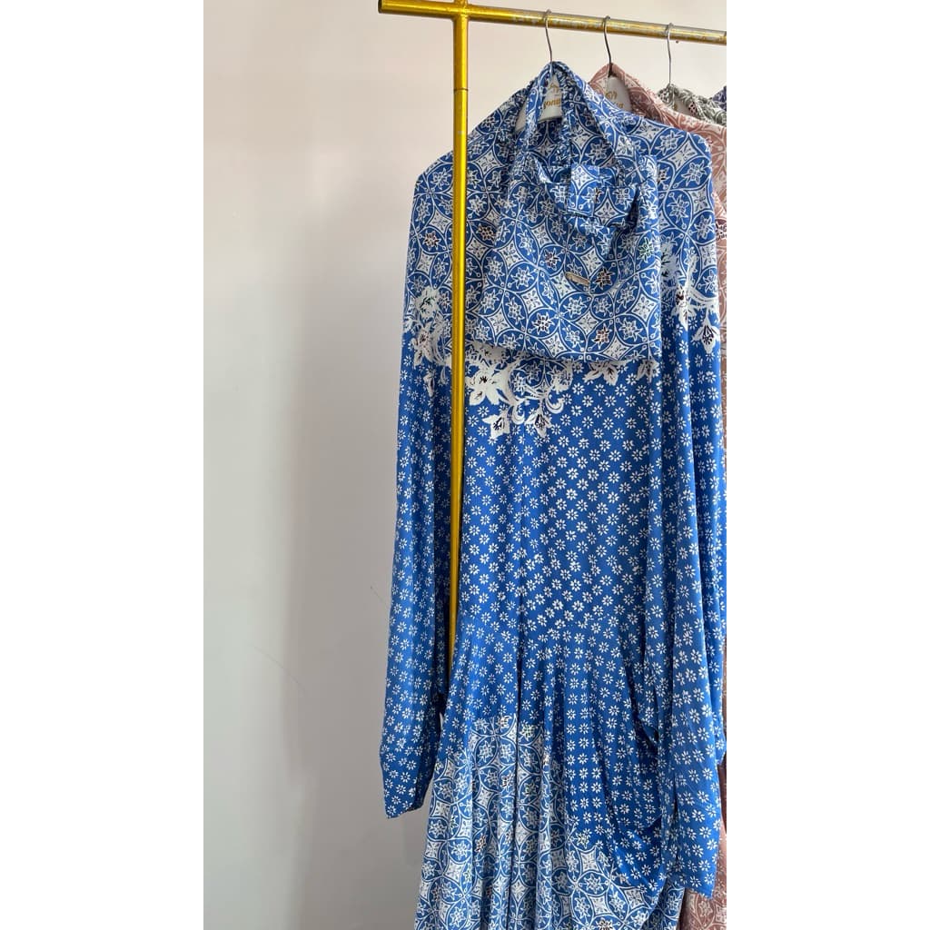 Mukena Qonita | Mukena Batik Rayon Santung | Adem dan Ringan | Free Pouch Cantik | Ukuran Jumbo | BAHAN RAYON SANTUNG ADEM 9