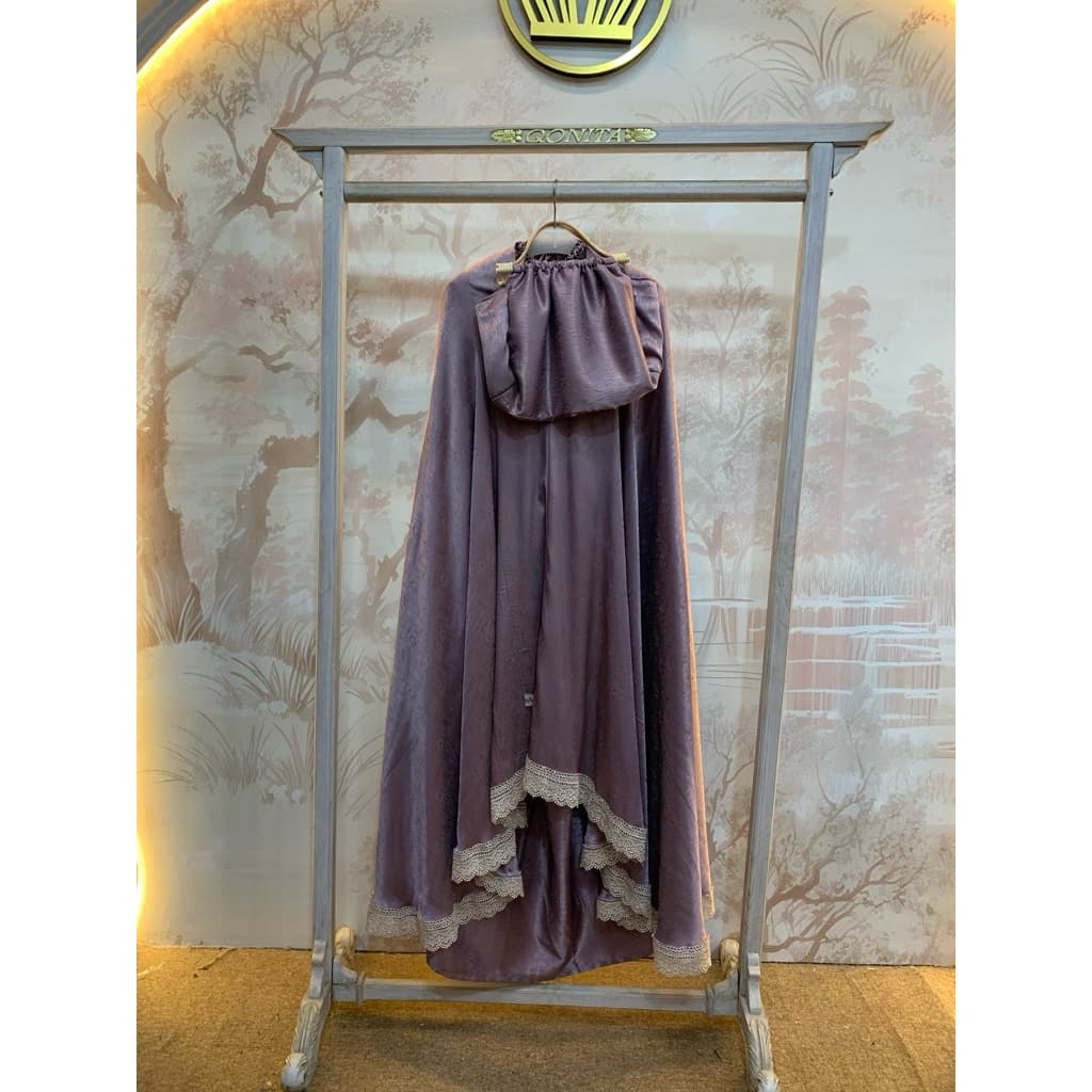 Mukena Qonita | Satin Renda Series | Bahan Satin + Free Pouch 9