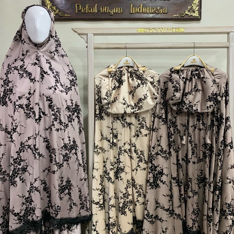 Mukena Silk Bludru | Mukena Premium | Mukena Elegant | Mukena Renda | Mukena Jumbo 2