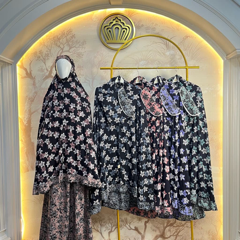 MukenaQonita | Mukena Batik Premium | Free Pouch Cantik | Adem dan Ringan | BAHAN RAYON SANTUNG 2