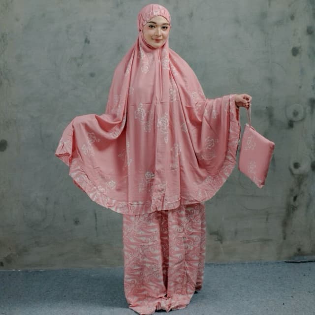 MukenaQonita | Mukena Batik Series | Mukena Adem dan Ringan | Ukuran Jumbo | Free Pouch Cantik | Bahan Rayon Santung