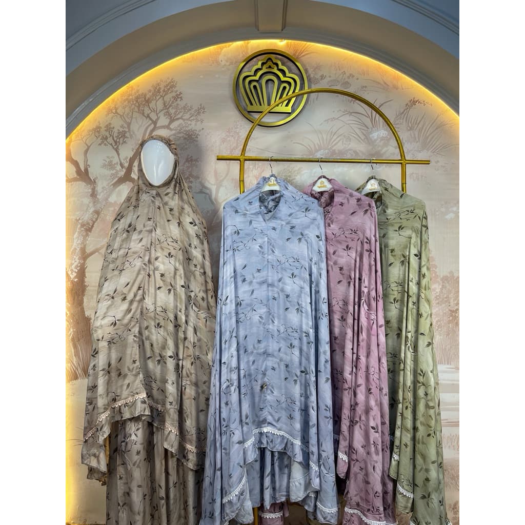 MukenaQonita | Mukena Paris Voal Series | Mukena Adem dan Ringan | Ukuran Jumbo | Super Flowy | Free Pouch Cantik (BAHAN PARIS VOAL PREMIUM) 4