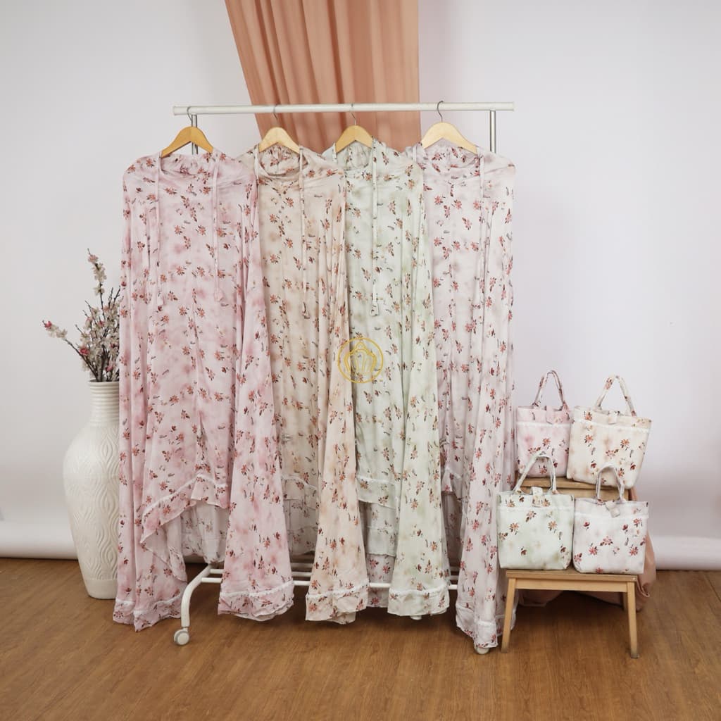 MukenaQonita | Mukena Paris Voal Series | Mukena Adem dan Ringan | Ukuran Jumbo | Super Flowy | Free Pouch Cantik (BAHAN PARIS VOAL PREMIUM) 6