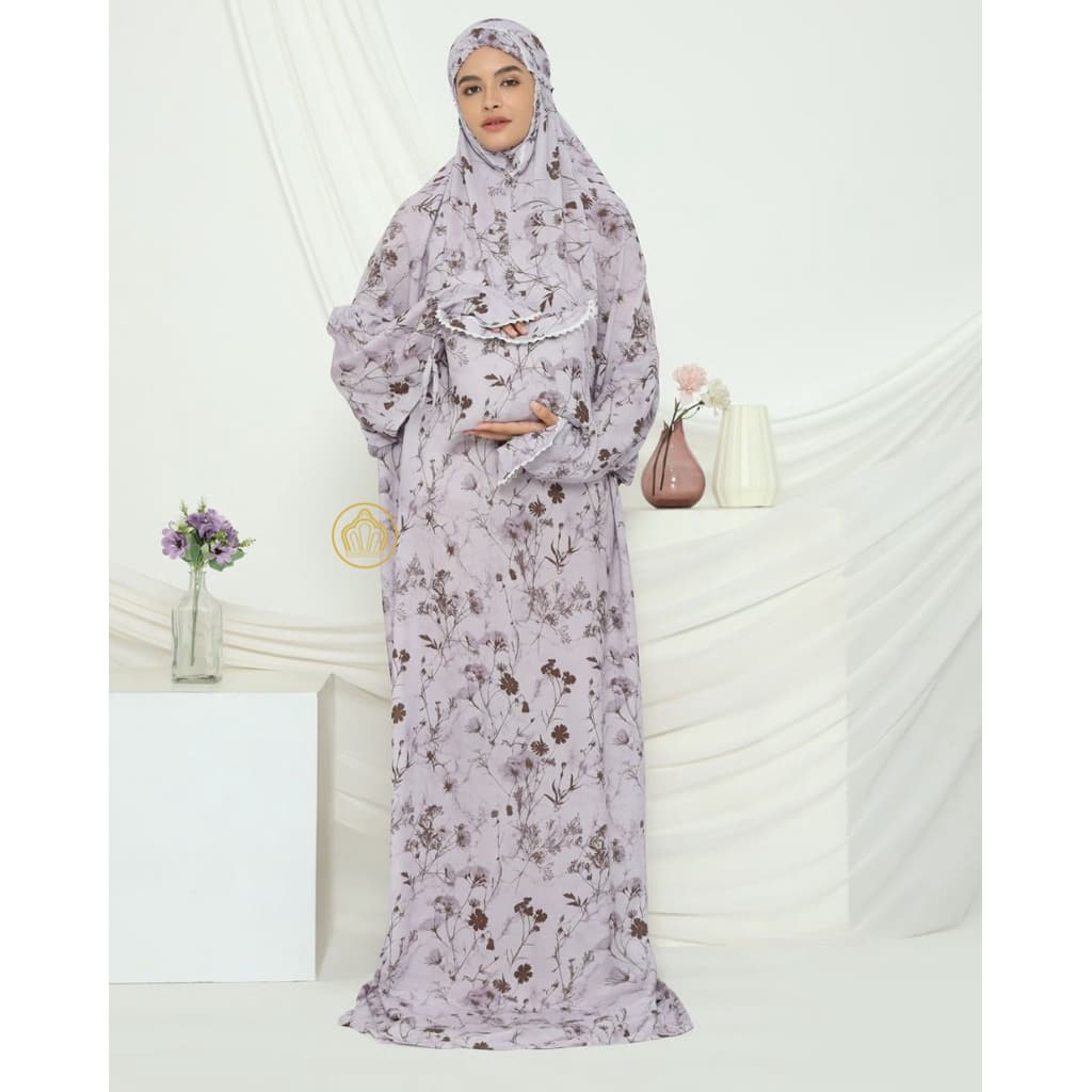 MukenaQonita | Mukena Terusan Paris Voal | Mukena Jumbo | Adem dan Ringan | Free Pouch Cantik | BAHAN PARIS VOAL