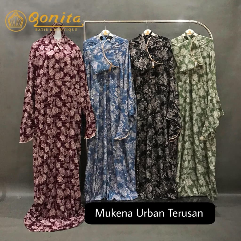 MukenaQonita | Mukena Terusan Rayon Premium | Mukena Terusan Jumbo | Adem dan Ringan | Lembut dan Jatuh (BAHAN RAYON PREMIUM) 3