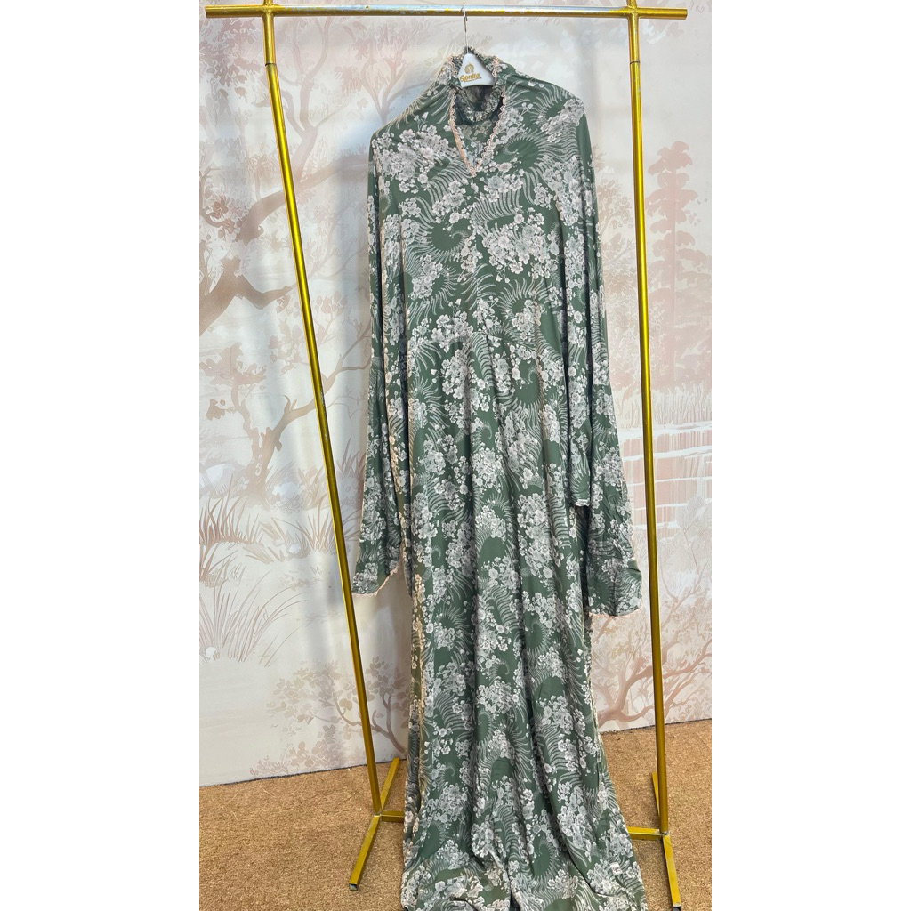 MukenaQonita | Mukena Terusan Rayon Premium | Mukena Terusan Jumbo | Adem dan Ringan | Lembut dan Jatuh (BAHAN RAYON PREMIUM) 9