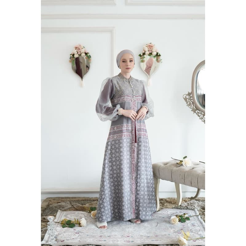 Paradina Outer Dress | Palestine Series | Gaun Batik Premium | Gaun Batik Berpayet | Gaun Simple | Gaun Elegant