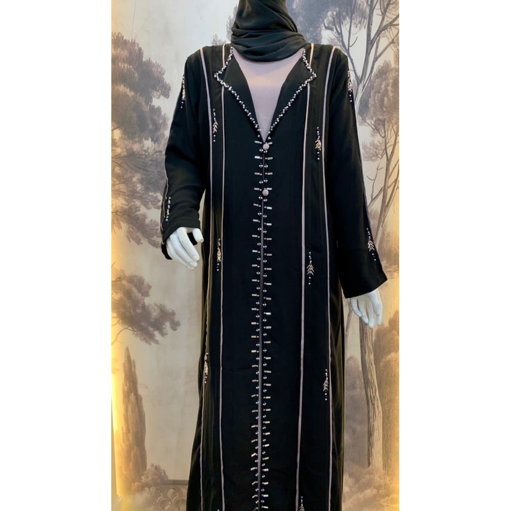 Qoni | Abaya Ishana | Abaya Simpel dan Elagant | Abaya Premium | Abaya Berpayet 3