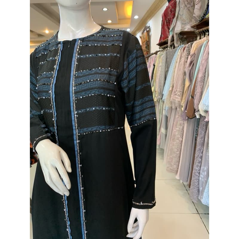 Qoni | Abaya Nabela Dress Polos Berpayet Adem 4