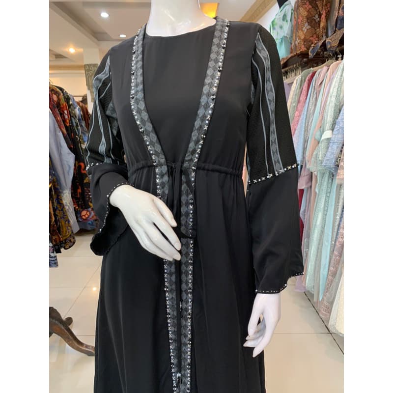 Qoni | Abaya Zea | Abaya premium | Abaya simpel dan elegan | Abaya berpayet 2