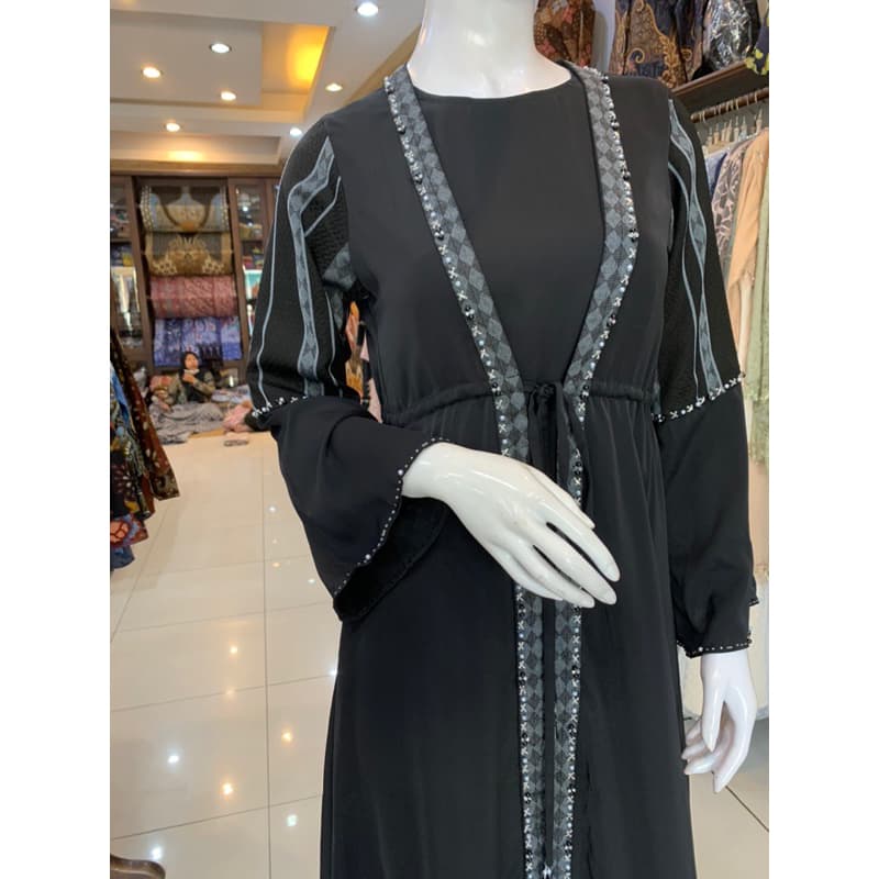 Qoni | Abaya Zea | Abaya premium | Abaya simpel dan elegan | Abaya berpayet 3