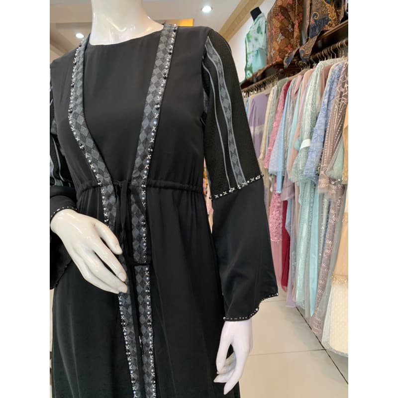 Qoni | Abaya Zea | Abaya premium | Abaya simpel dan elegan | Abaya berpayet 4