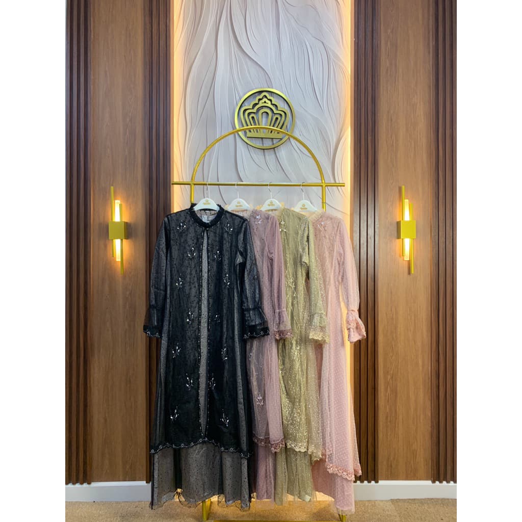 Qoni | Anjani Dress | Gaun Pesta Premium | Gaun Borkat | Gaun Payet | Mewah | Simpel | Elegan. 2