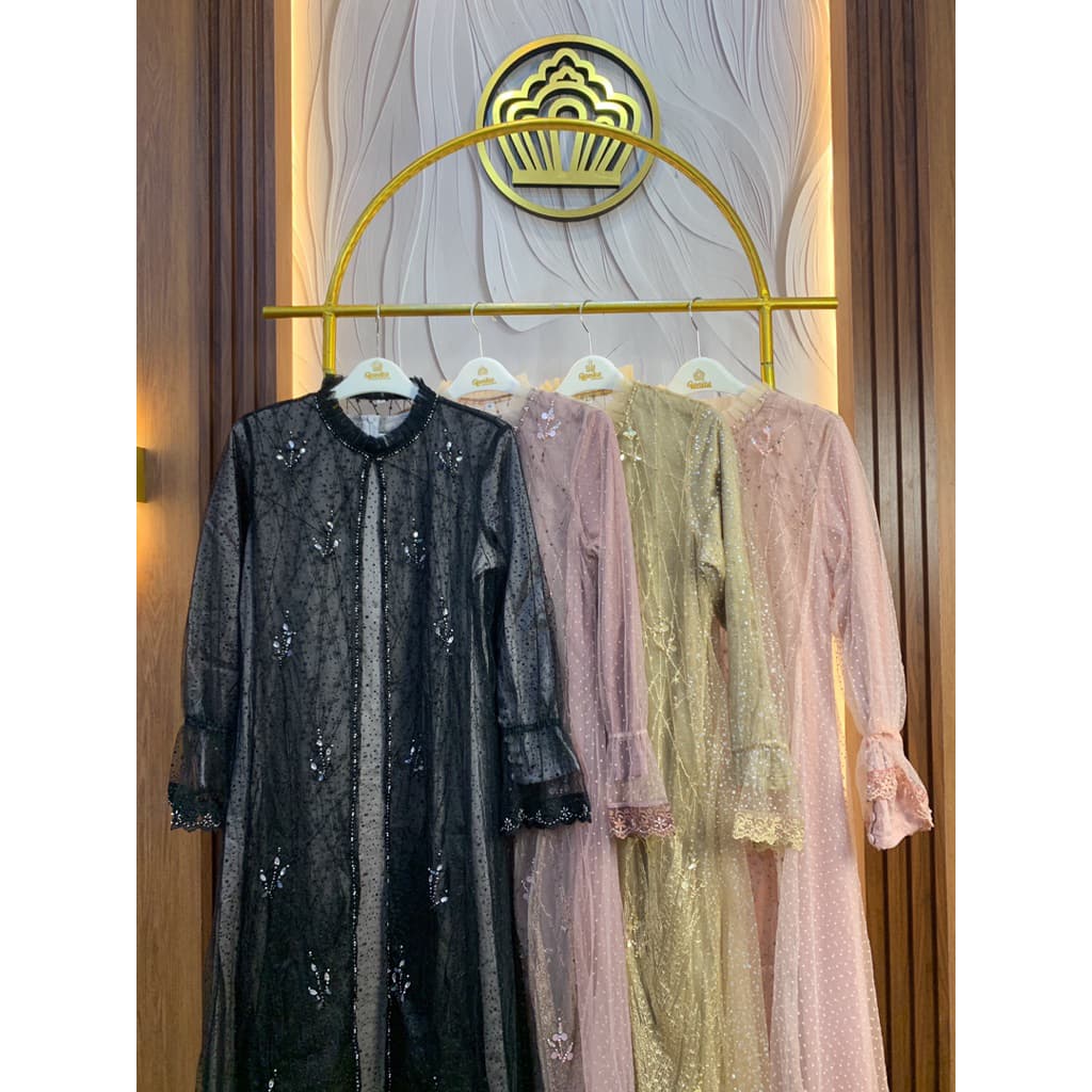 Qoni | Anjani Dress | Gaun Pesta Premium | Gaun Borkat | Gaun Payet | Mewah | Simpel | Elegan. 3