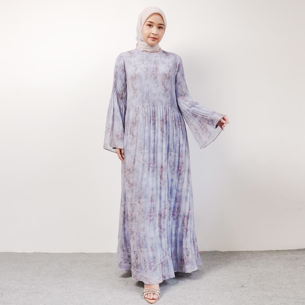 Qoni | Azura Dress | Gaun Panjang Elegan dengan Motif Bunga untuk Tampilan Mewah dan Modis 6